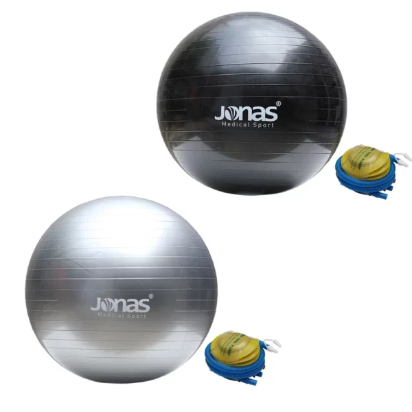 Bola Yoga Jonas/ Gymball - Black 55cm ( Free pump & String Bag)